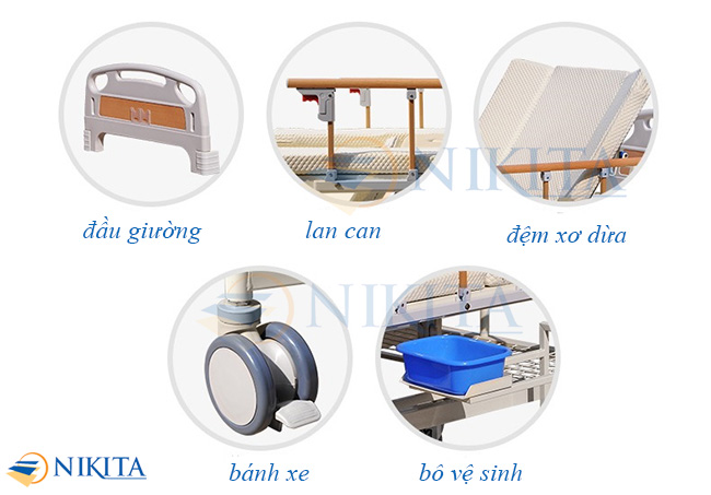 Chức năng nổi bật giường y tế tách xe lăn NKT-DCN09 chức năng nổi bật giường y tế tách xe lăn NKT-DCN09