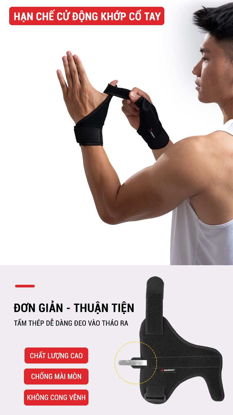 Bang nep co dinh ngon tay cai co tay GoodFit GF305W 1 06 Bang nep co dinh ngon tay cai co tay GoodFit GF305W 1 06