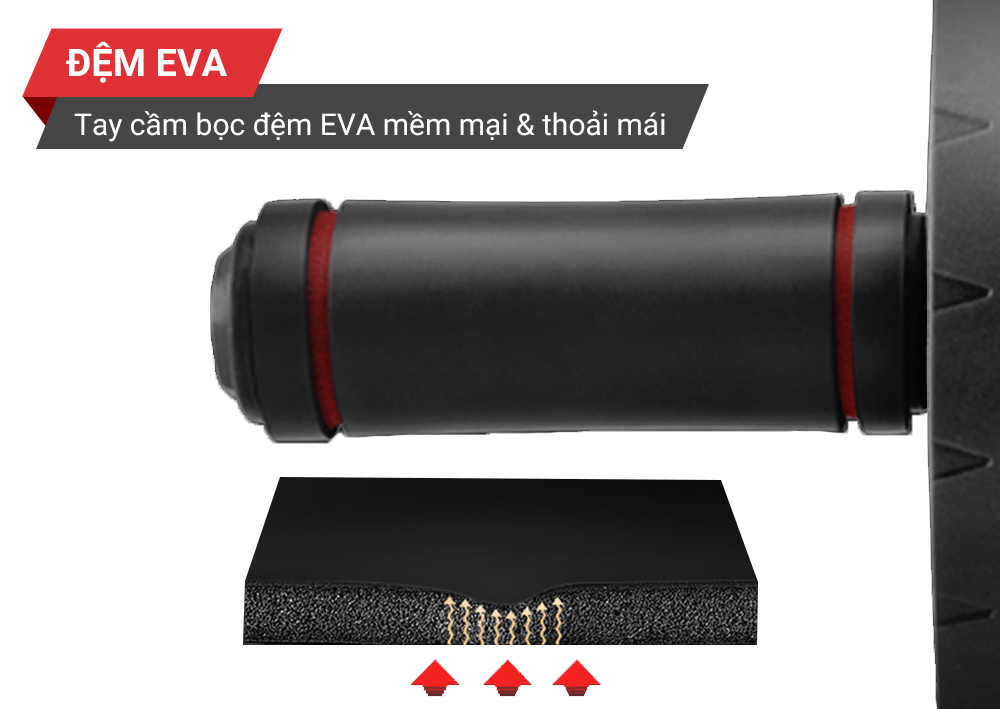 Con lan tap bung 2 banh cao cap GoodFit GF602AB tang kem tham 2 Con lăn tập bụng 2 bánh cao cấp GoodFit GF602AB tặng kèm thảm