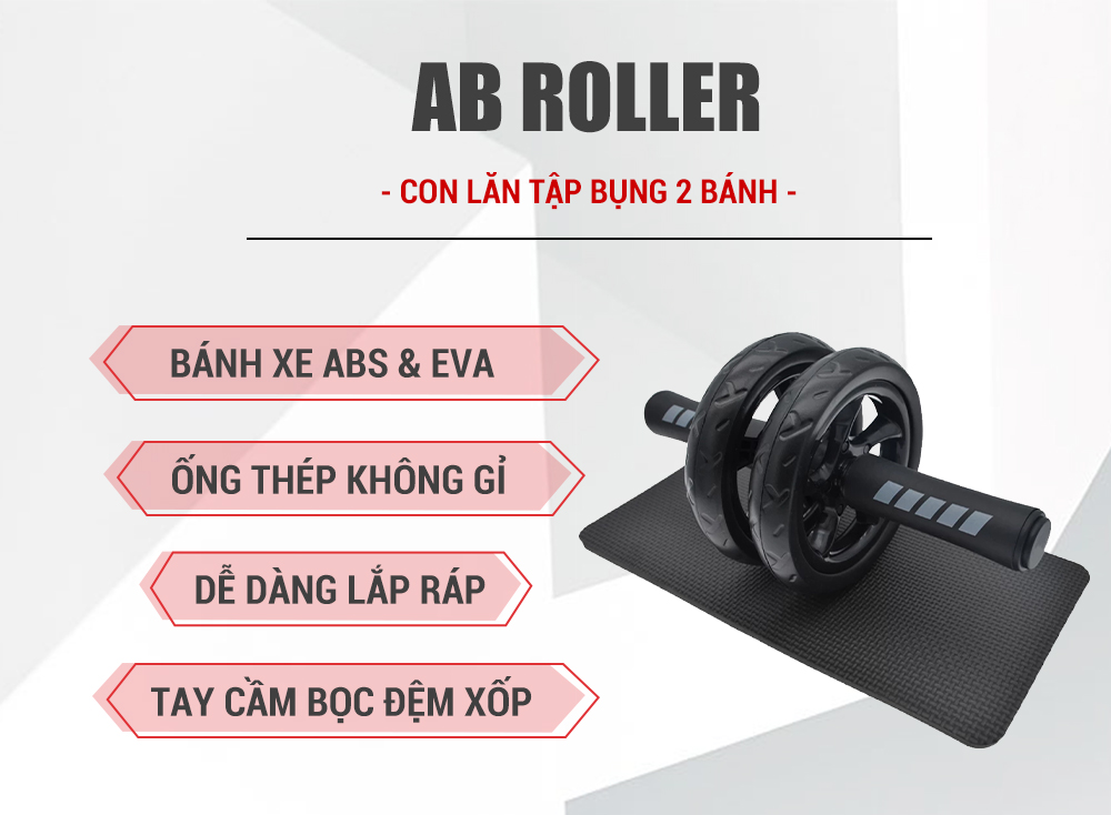 con lăn tập bụng 2 bánh con lăn tập bụng 2 bánh