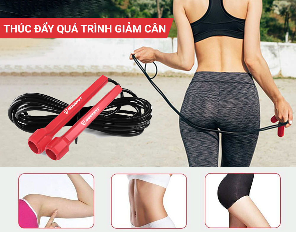 Day nhay the duc day nhay giam can chinh hang GoodFit GF902JR 7 Dây nhảy thể dục, dây nhảy giảm cân chính hãng GoodFit GF902JR