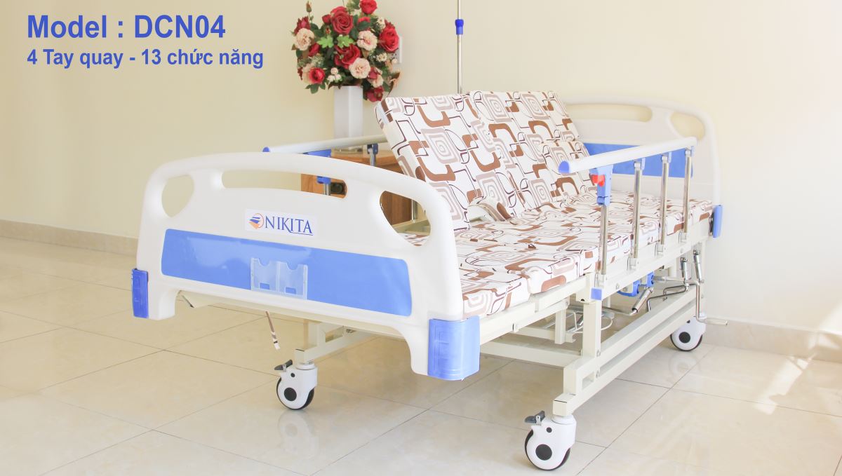Chức năng giường y tế 4 tay quay nghiêng trái phải nikita NKT-DCN04 chức năng giường y tế 4 tay quay nghiêng trái phải nikita NKT-DCN04