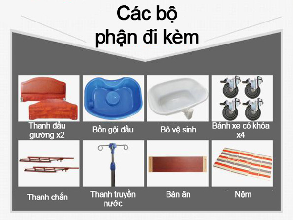 Phụ kiện của giường bệnh nhân Phụ kiện của giường bệnh nhân