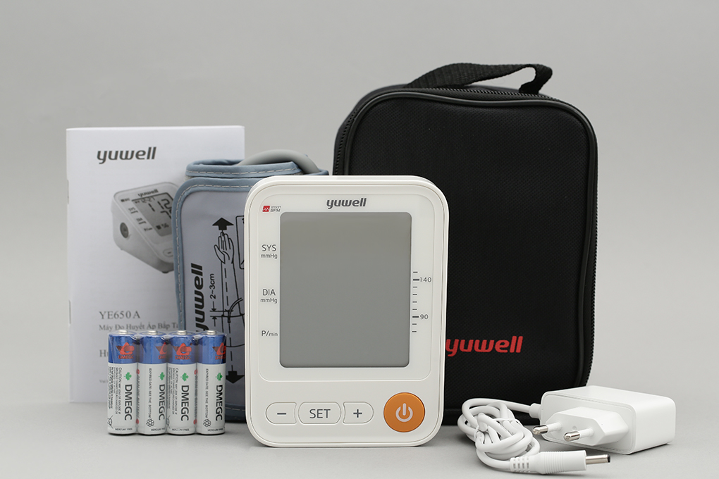 Máy đo huyết áp bắp tay điện tử Yuwell YE650A Máy đo huyết áp bắp tay điện tử Yuwell YE650A