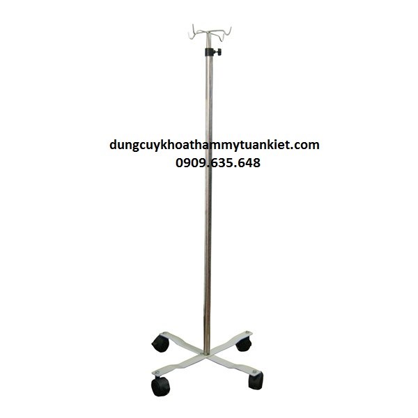 Cây treo dịch truyền inox chân sắt Cây treo dịch truyền inox chân sắt