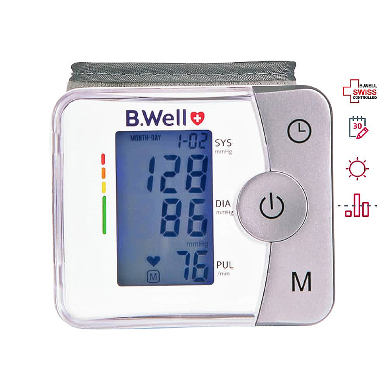 Máy đo huyết áp cổ tay B.Well Swiss MED-57 Máy đo huyết áp cổ tay B.Well Swiss MED-57