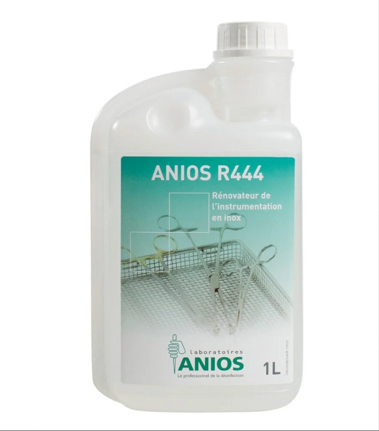 Anios R444 Dung dịch làm sáng bóng dụng cụ kim loại và loại bỏ những vết mờ ố, rỉ sét Anios R444 Dung dịch làm sáng bóng dụng cụ kim loại và loại bỏ những vết mờ ố, rỉ sét