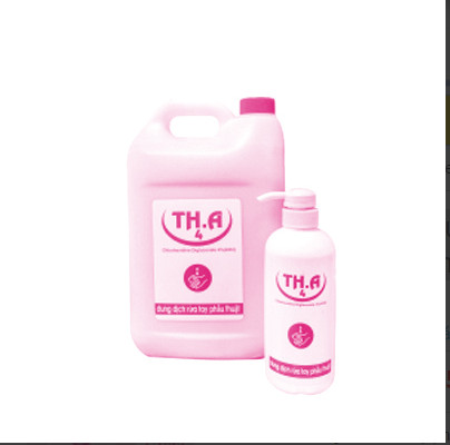 Dung dịch rửa tay phẫu thuật TH.A4 Chlorhexidine Digluconate 4% 500 ml & 5 lít Dung dịch rửa tay phẫu thuật TH.A4 Chlorhexidine Digluconate 4% 500 ml & 5 lít