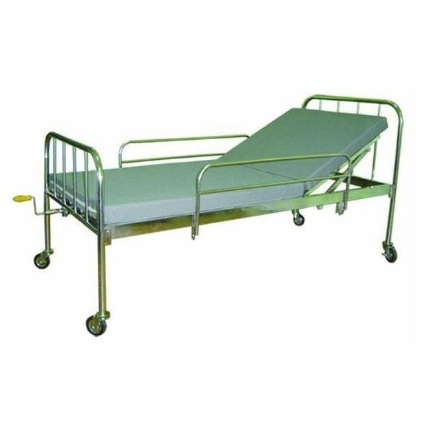 Giường bệnh nhân inox 1 tay quay có bô vệ sinh Giường bệnh nhân inox 1 tay quay có bô vệ sinh