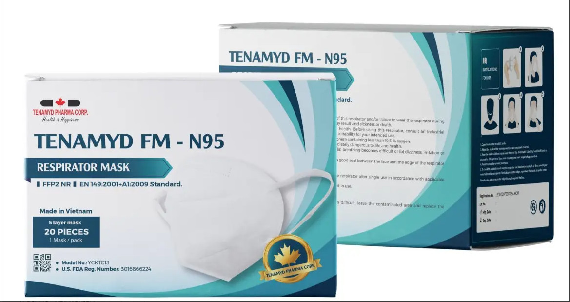 Khẩu trang y tế N95 TENAMYD FM Khẩu trang y tế N95 TENAMYD FM