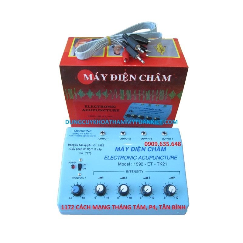 Máy điện châm 4 cọc Electronic Acupuncture 1592-ET-TK21 Máy điện châm 4 cọc Electronic Acupuncture 1592-ET-TK21