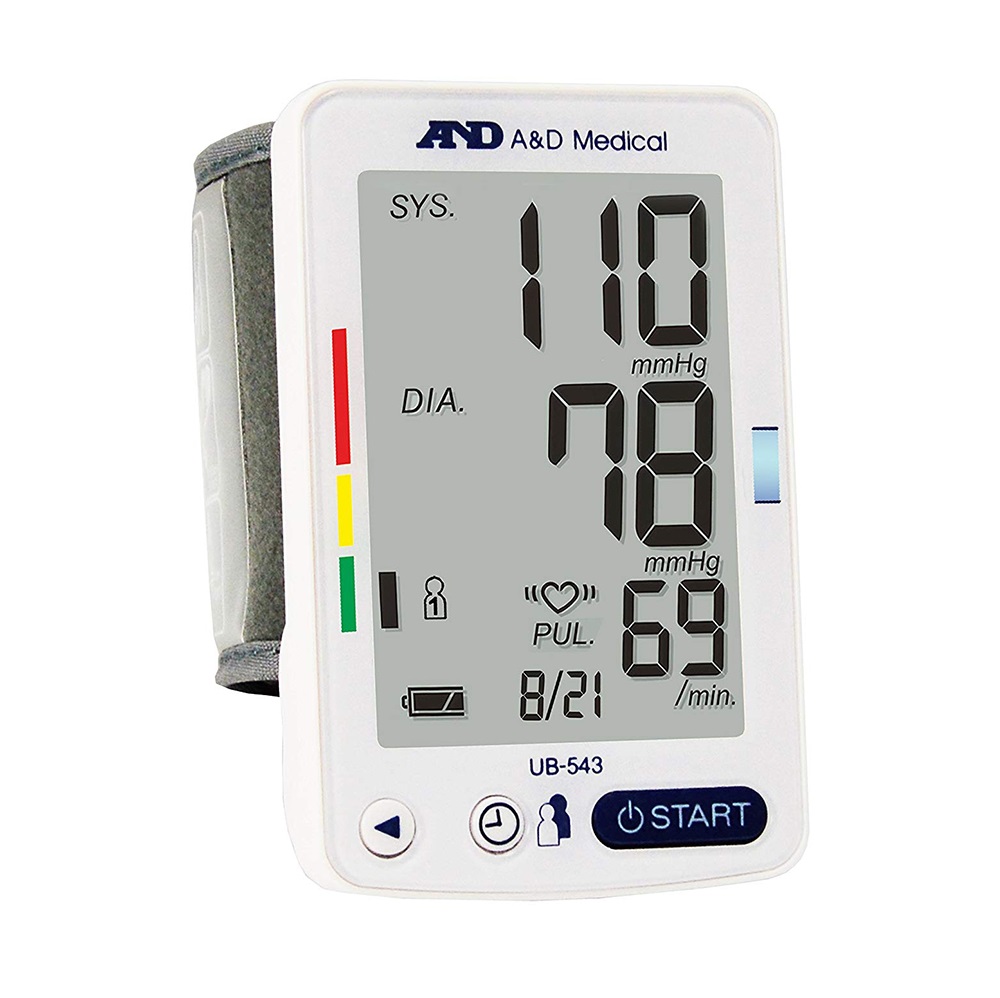 Máy đo huyết áp cổ tay tự động AND UB-543 Máy đo huyết áp cổ tay tự động AND UB-543