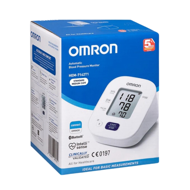 Máy đo huyết áp tự động Omron HEM-7142T2 Máy đo huyết áp tự động Omron HEM-7142T2