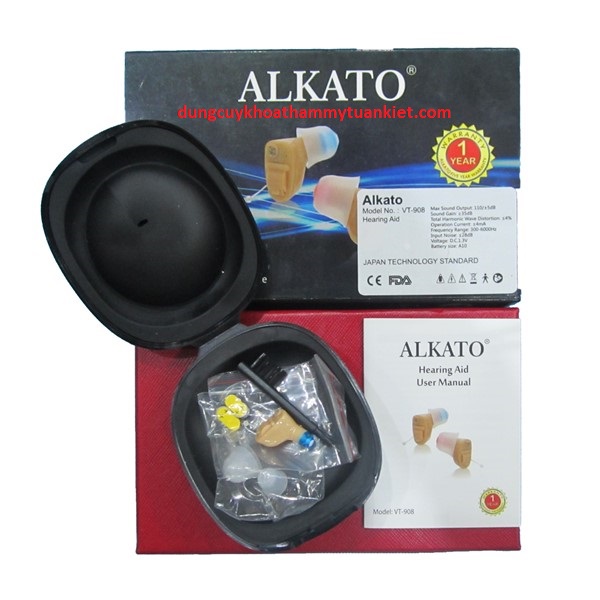 Máy trợ thính nhét tai cao cấp Alkato VT-908 Máy trợ thính nhét tai cao cấp Alkato VT-908
