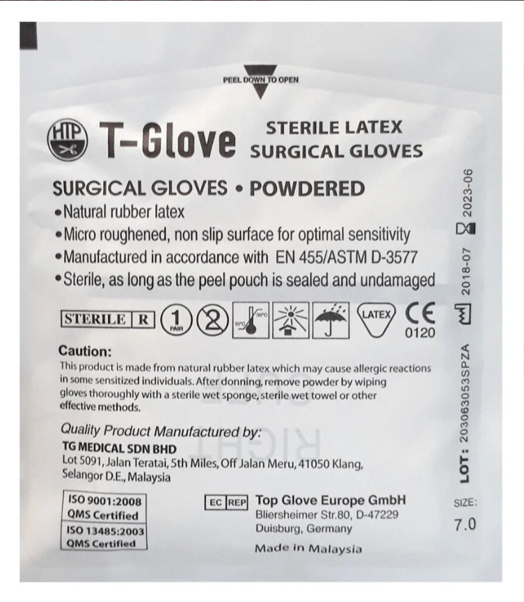 Găng tay phẫu thuật tiệt trùng T-Glove Găng tay phẫu thuật tiệt trùng T-Glove