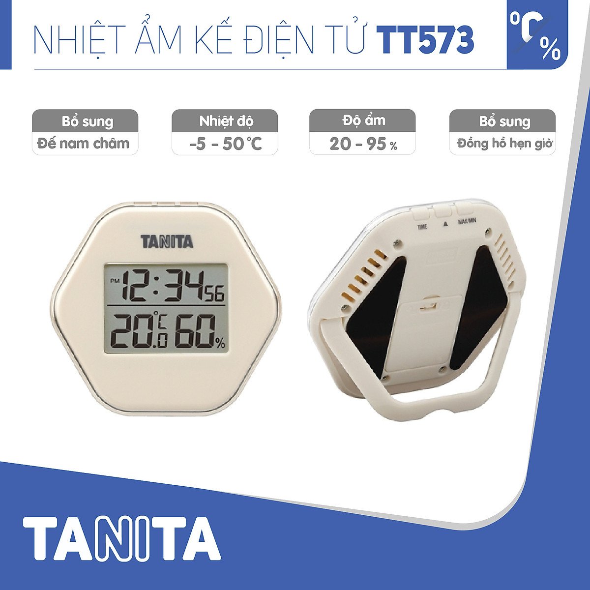 NHIỆT ẨM KẾ ĐIỆN TỬ Tanita TT573 NHIỆT ẨM KẾ ĐIỆN TỬ Tanita TT573