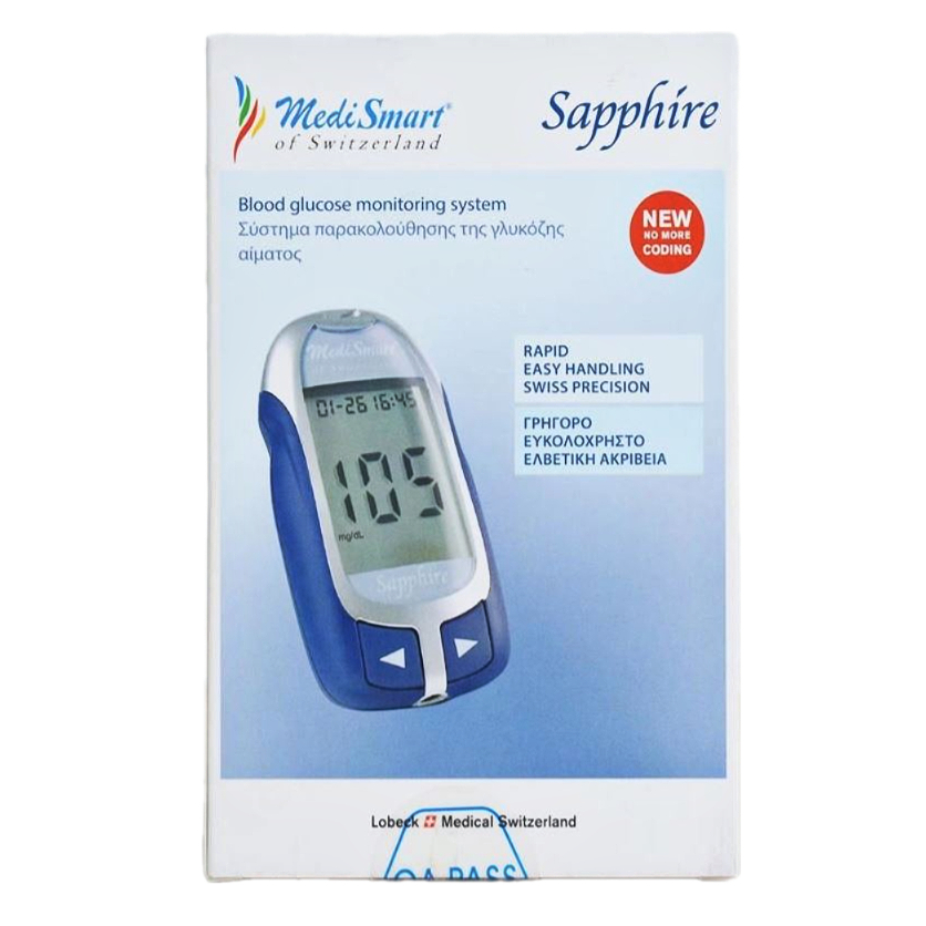 Máy đo đường huyết Medismart Sapphire Máy đo đường huyết Medismart Sapphire