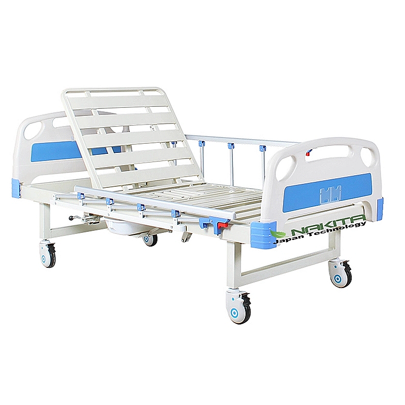 Giường bệnh nhân 2 tay quay có khoét bô vệ sinh Nakita NKM-B20T Giường bệnh nhân 2 tay quay có khoét bô vệ sinh Nakita NKM-B20T