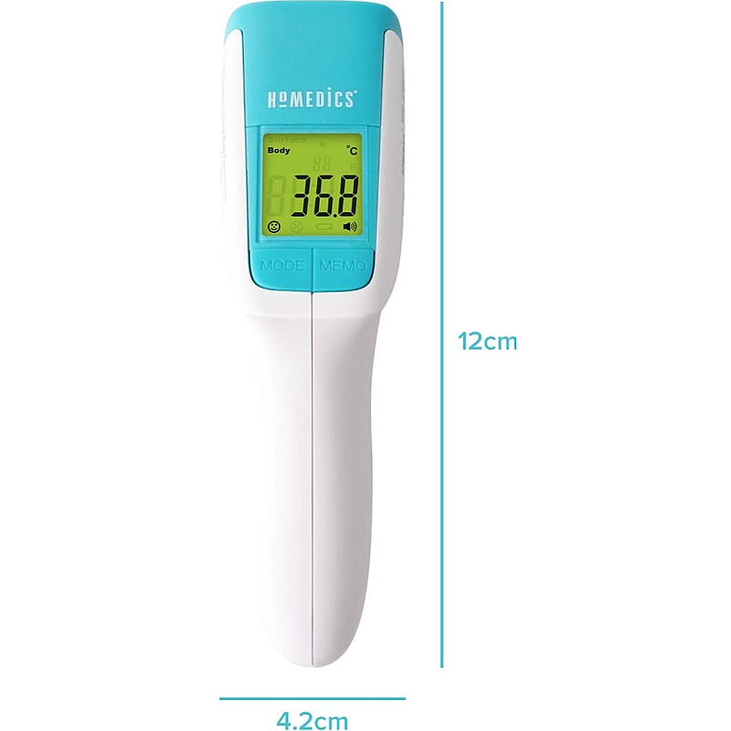 Nhiệt kế hồng ngoại không tiếp xúc USA chứng nhận FDA Hoa Kỳ HoMedics TE-350-EU Nhiệt kế hồng ngoại không tiếp xúc USA chứng nhận FDA Hoa Kỳ HoMedics TE-350-EU