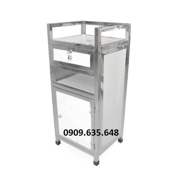 Tủ đầu giường inox có ngăn giữa Tủ đầu giường inox có ngăn giữa