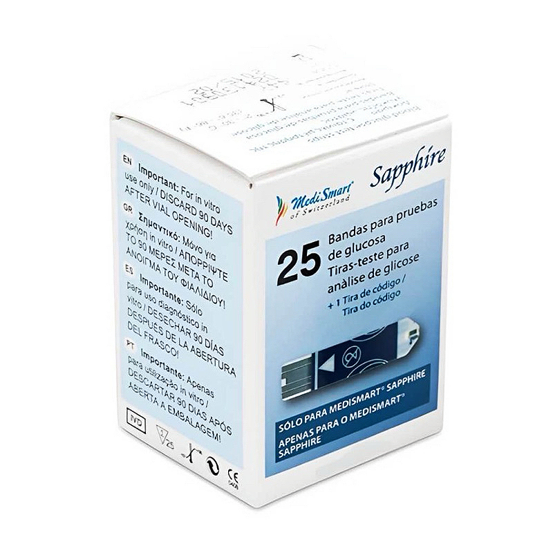 Que thử đường huyết Medismart Sapphire 25 Que thử đường huyết Medismart Sapphire 25
