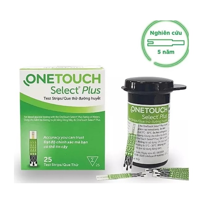 Que thử đường huyết Onetouch Select Plus (25 que) Que thử đường huyết Onetouch Select Plus (25 que)