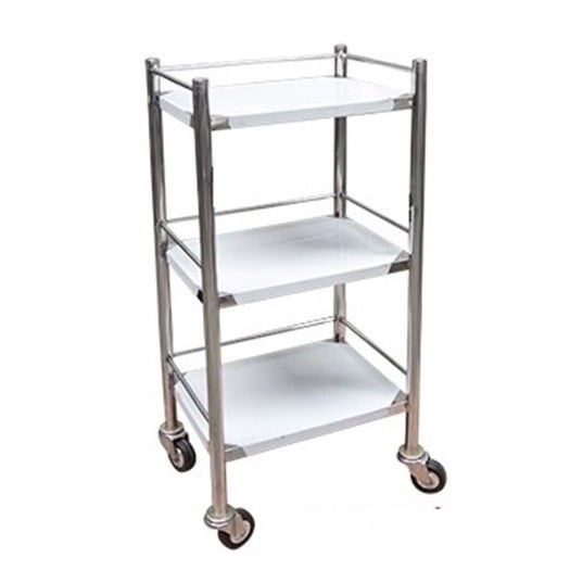 Xe đẩy inox 3 tầng 30x40 Xe đẩy inox 3 tầng 30x40