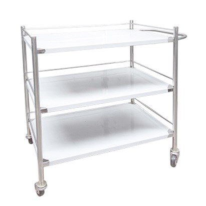 Xe đẩy y tế 3 tầng 50x80 Xe đẩy y tế 3 tầng 50x80