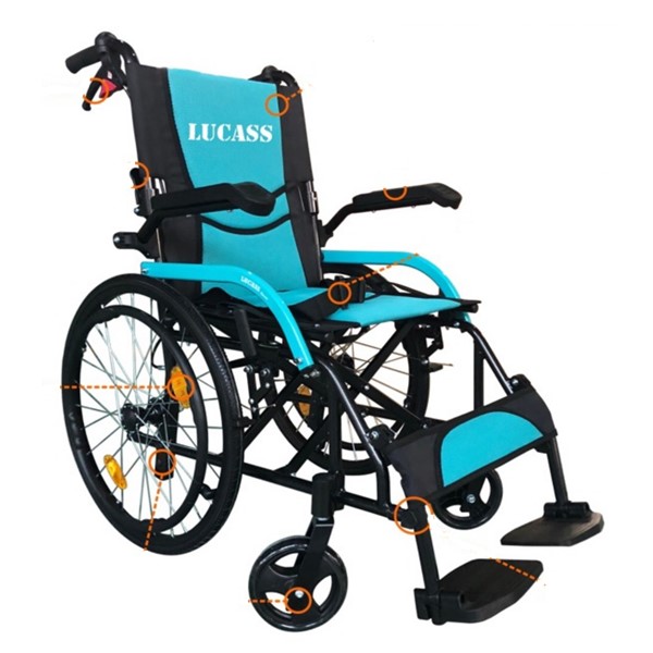 Xe lăn nhôm cao cấp Lucass X-303 Xe lăn nhôm cao cấp Lucass X-303