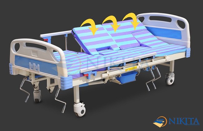 Chức năng Nghiêng Trái - Phải giường bệnh 5 tay quay DCN05 Chức năng Nghiêng Trái - Phải giường bệnh 5 tay quay DCN05