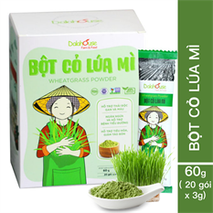 Bột cỏ lúa mì hữu cơ Dalahouse nguyên chất sấy lạnh Hộp 60gr Bột cỏ lúa mì hữu cơ Dalahouse nguyên chất sấy lạnh Hộp 60gr