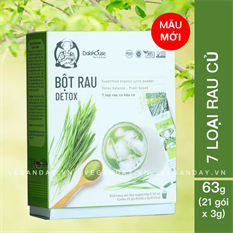 Bột rau củ detox thải độc Dalahouse Hộp 63g (21 tuýp_3g) Bột rau củ detox thải độc Dalahouse Hộp 63g (21 tuýp_3g)