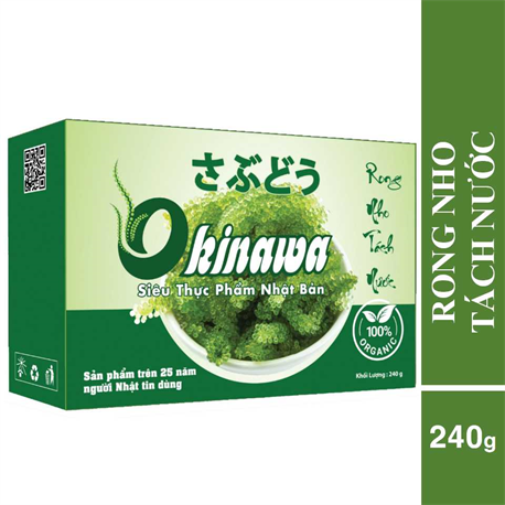 Rong nho khô tách nước Okinawa 240g (12 gói) Rong nho khô tách nước Okinawa 240g (12 gói)