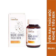 Viên rau thảo mộc nghệ rừng tiêu đen Dalahouse - 90 viên Viên rau thảo mộc nghệ rừng tiêu đen Dalahouse - 90 viên