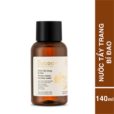 Nước tẩy trang bí đao Cocoon tẩy sạch makeup & giảm dầu 140ml Nước tẩy trang bí đao Cocoon tẩy sạch makeup & giảm dầu 140ml