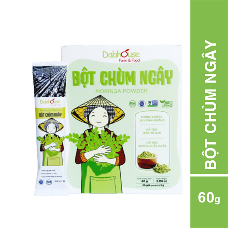 Bột chùm ngây hộp 60g Dalahouse 100% từ thiên nhiên Bột chùm ngây hộp 60g Dalahouse 100% từ thiên nhiên