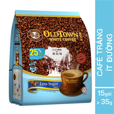 Cà Phê Trắng OldTown Ít Đường - OldTown 3 in 1 White Coffee Less Sugar - 525g (15 gói_35g) Cà Phê Trắng OldTown Ít Đường - OldTown 3 in 1 White Coffee Less Sugar - 525g (15 gói_35g)