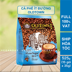 Cà Phê Trắng OldTown Ít Đường - OldTown 3 in 1 White Coffee Less Sugar - 525g (15 gói_35g)
