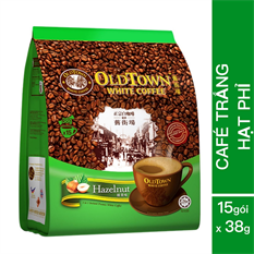 Cà Phê Trắng OldTown Vị Hazelnut Hạt phỉ - OldTown 3 in 1 White Coffee Hazelnut 570g (15 gói_38g) Cà Phê Trắng OldTown Vị Hazelnut Hạt phỉ - OldTown 3 in 1 White Coffee Hazelnut 570g (15 gói_38g)
