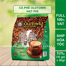 Cà Phê Trắng OldTown Vị Hazelnut Hạt phỉ - OldTown 3 in 1 White Coffee Hazelnut 525g (15 gói_38g)