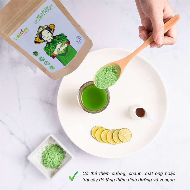 hướng dẫn pha bột cần tây mật ong