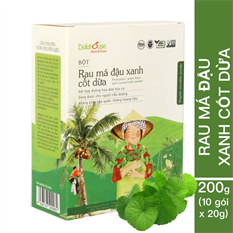 Bột Rau Má Đậu Xanh Cốt Dừa Dalahouse - 200g (10 gói 20g) Bột Rau Má Đậu Xanh Cốt Dừa Dalahouse - 200g (10 gói 20g)