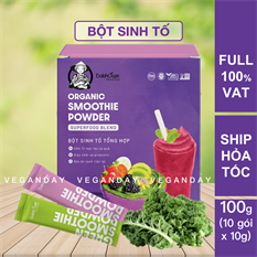 Bột Sinh Tố Tổng Hợp Dalahouse 100g (10 gói_10g) - Organic Smoothie Powder Dalahouse