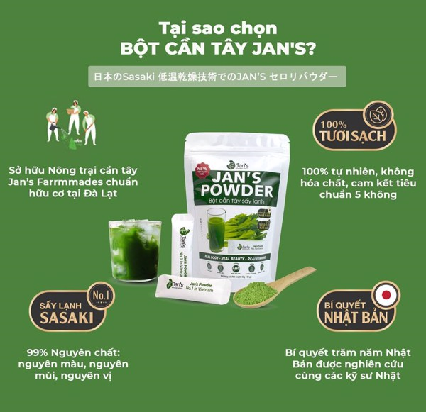 bột cần tây mật ong Jan's