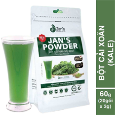 Bột cải xoăn kale sấy lạnh Jan’s 60g (20 gói x 3g) Bột cải xoăn kale sấy lạnh Jan’s 60g (20 gói x 3g)