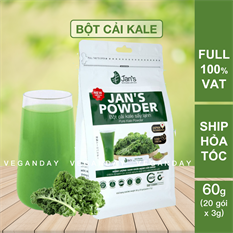 Bột cải xoăn kale sấy lạnh Jan’s 60g (20 gói x 3g)