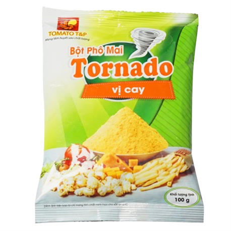 Bột Phô Mai Tornado Vị Cay Gói (100g / Gói) Bột Phô Mai Tornado Vị Cay Gói (100g / Gói)