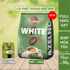 Cà Phê Trắng Hạt Phỉ 4 Trong 1 Aik Cheong (12 Gói x 38g) Cà Phê Trắng Hạt Phỉ 4 Trong 1 Aik Cheong (12 Gói x 38g)
