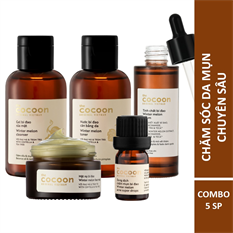 Combo Chăm Sóc Da Mụn Chuyên Sâu Cocoon bộ 5 sản phẩm Combo Chăm Sóc Da Mụn Chuyên Sâu Cocoon bộ 5 sản phẩm