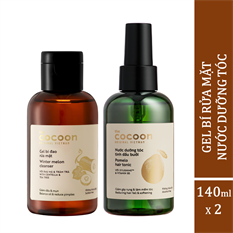 Combo Gel bí đao rửa mặt cocoon 140ml + Xịt bưởi tinh dầu bưởi pomelo 140ml Combo Gel bí đao rửa mặt cocoon 140ml + Xịt bưởi tinh dầu bưởi pomelo 140ml